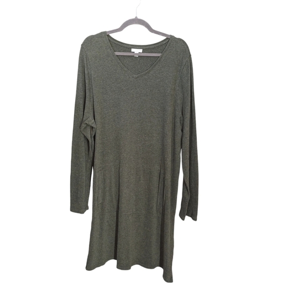 XL • pure Jill • Green Long Sleeve Sweater Tunic *flaw - Picture 1 of 2